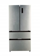 EMERALD CHEF  French style Refrigerator 20 cu.ft RF-20FDSS Stainless Steel