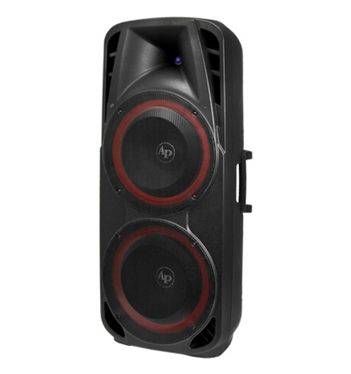 Audiopipe DJAP-D1550UB Dual 15" Bluetooth Speaker Cabinet 800w