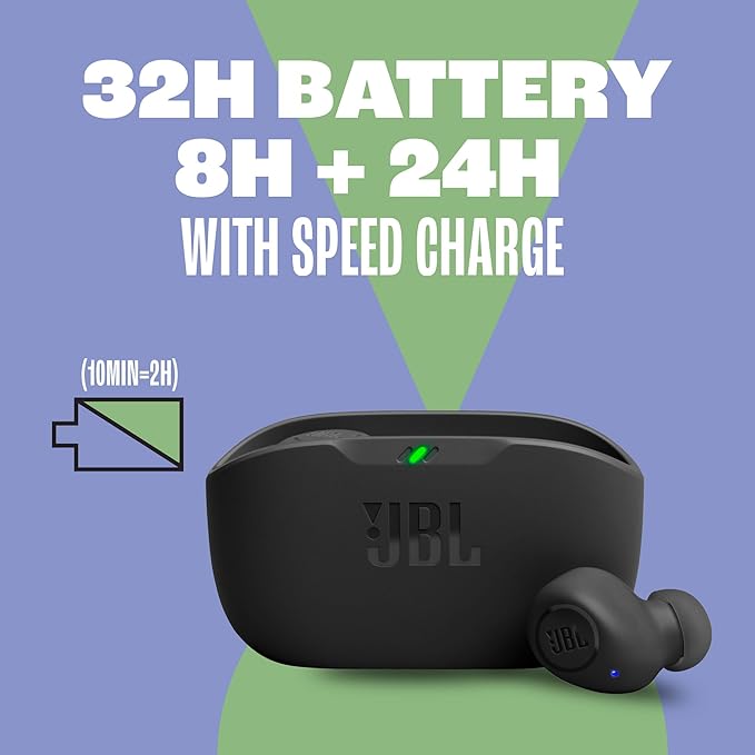 JBL Vibe Buds - True Wireless Earbuds, Smart Ambient, VoiceAware, Up to 32 total hours of battery life