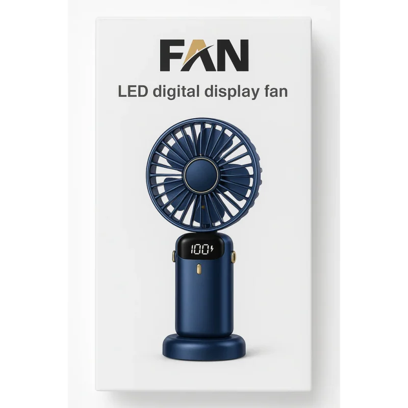 Fan N15 LED Digital Display Portable Fan – Adjustable Speed, Rechargeable, Compact Design