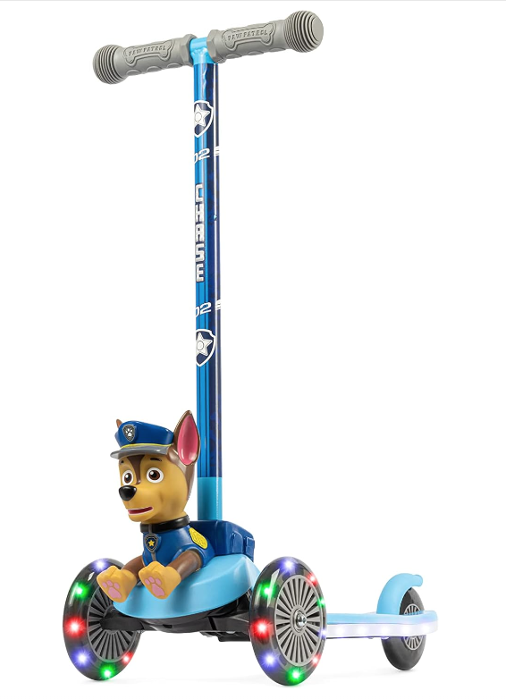 Paw Patrol CHASE 3D Scooter with Light Up Deck and Wheels