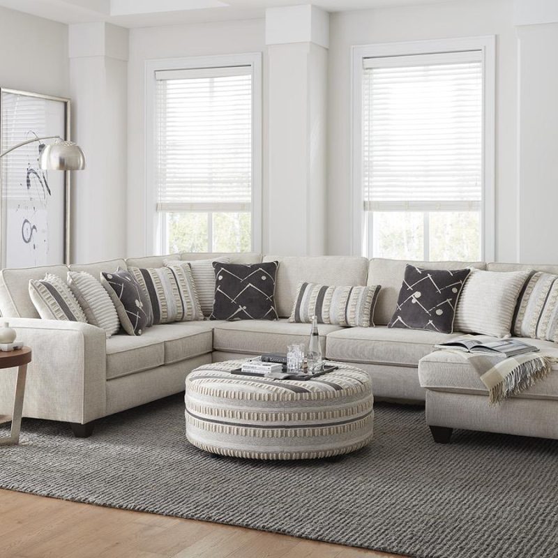 Albany Industries 146" 3-Piece Persia Beige Sectional Model # 0462-3PC-GENS-17082-63-64-61-33